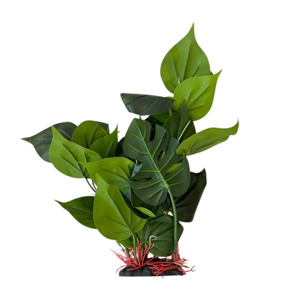 NWT Artificial Green Leaf Aquarium Plant Decor